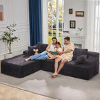 Hobestluk Modular Sectional Sofa Couches L-Shape Couch 3 Seat Modular Sofa - Image 3