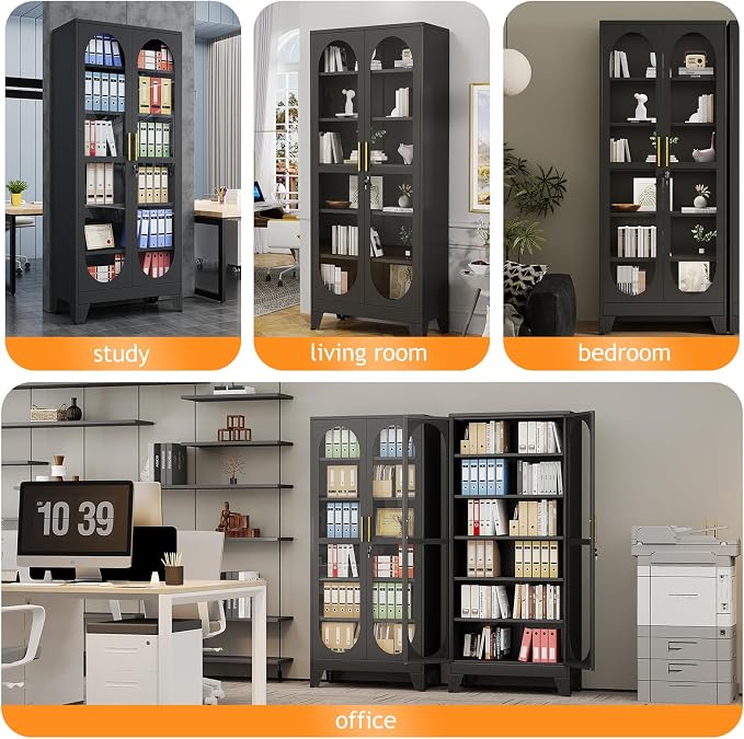PAOFIN 75" H Locking Display Cabinet - Image 7