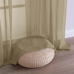 Chyhomenyc Taupe Sheer Curtains 63 Inches Long 2 Panels, Light Filtering Bright - Image 8