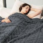 Aganear Fleece Throw Blanket for Couch Sofa 60"x80" Grey | Lightweight Fuzzy - Image 2