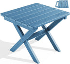 SERWALL Folding Adirondack Side Table, Portable Small Outdoor Table, Weather by SERWALL