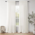 Neutral Linen Curtains 90 Inches Long by Nanspring