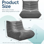 Hobestluk Bean Bag Chair with Memory Foam Ultra Soft Faux Fur Fabric Ergonomic - Image 2