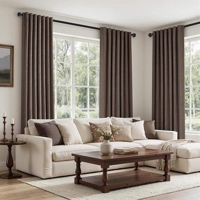 Topfinel 92 Inch Linen Blackout Curtains - Image 5