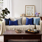 GIGIZAZA Royal Blue Velvet Throw Pillow Covers 18x18 Pack of 2 | Decorative - Image 8