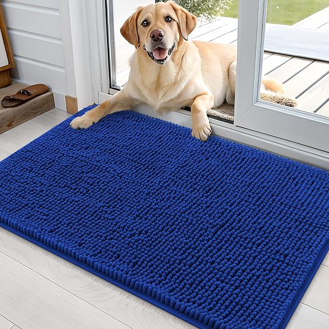 OLANLY Dog Door Mat for Muddy Paws 35x24, Super Absorbent Chenille Mud Mat | by OLANLY