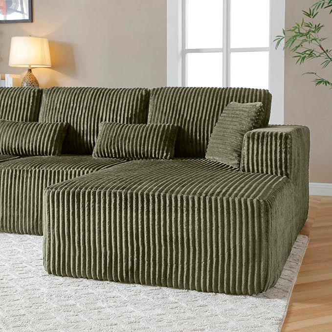 110" Cloud Sectional Couch, Modular Sectional Sofa - Image 3