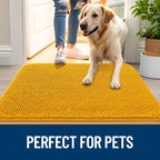 OLANLY Dog Door Mat for Muddy Paws 59x20, Super Absorbent Chenille Mud Mat | - Image 6