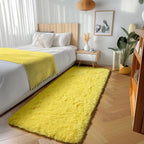 Yellow Runner Rugs for Bedroom Living Room, Fluffy 2x6 Bedside Area Rug | - Image 5
