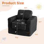 MAXYOYO Kids Bean Bag Chair, Comfy Faux Fur Bean Bag Sofa - Image 2