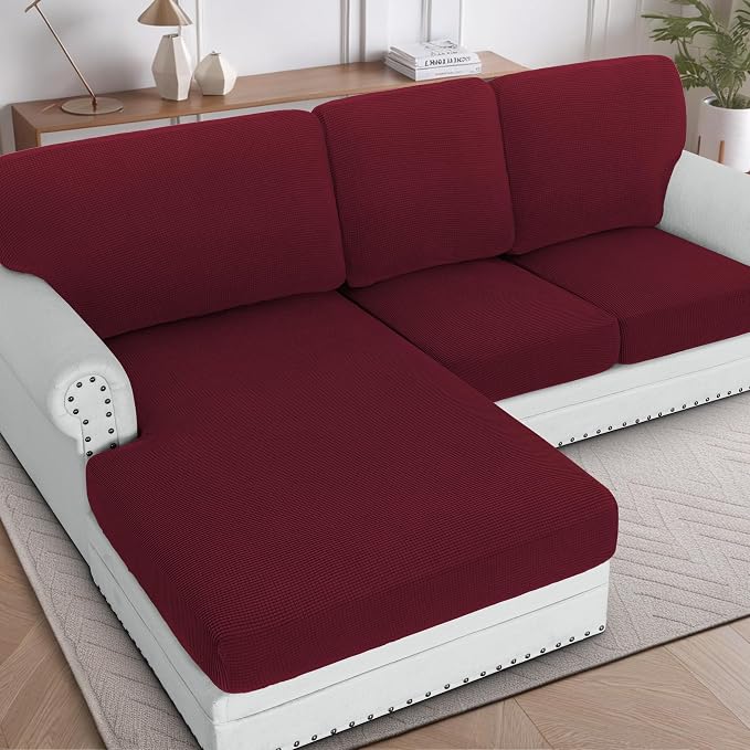 H.VERSAILTEX Sectional Couch Covers 6 Pieces Stretch Sofa Covers by HVERSAILTEX