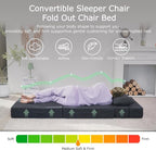 Folding Sofa Bed, 4 in 1 Convertible Sleeper Chair - Image 3