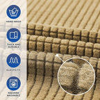 Stretch Chair Sofa Slipcover, Single Couch Cover, Tan | 1-Piece Washable Sofa - Image 3