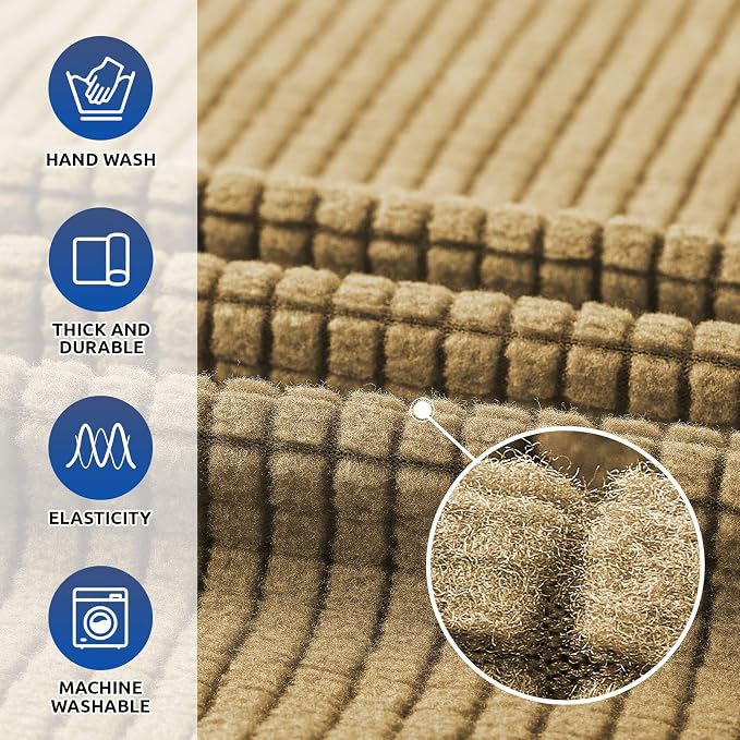 Stretch Oversized Couch Covers for Sofa Slipcover, Tan | 1-Piece Washable Sofa - Image 3