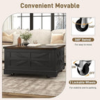 Hlivelood 36" Farmhouse Movable Lift Top Coffee Table - Image 5