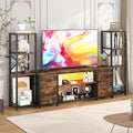 LED TV Stand Bookshelf Combo by CREATEDFORSMARTHOMES