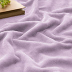 BEDELITE Fleece Blanket Soft Plush Queen Size Bed Blanket Lilac 90"x90" | Ultra - Image 4