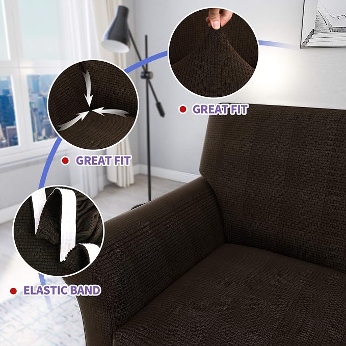 ZNSAYOTX 3 Piece Loveseat Covers - Image 3