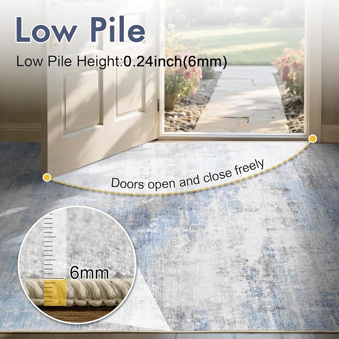 5x7 Ft Area Rugs for Living Room, Soft Non-Slip Washable Rugs Modern Abstract - Image 7