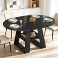 43.3in-59in Extendable Round Dining Table by Mxtxmy