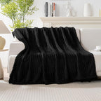 Black Throw Blanket - Image 2