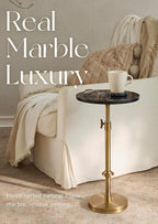 Adjustable-Height Marble Drink Table - Image 6