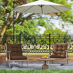 Outdoor Chair Cushions Set of 2, High Back Soft Seat Pad - Image 2