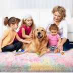 Noahas 2x6 Rainbow Fluffy Soft Runner Rug Non-Slip - Image 6