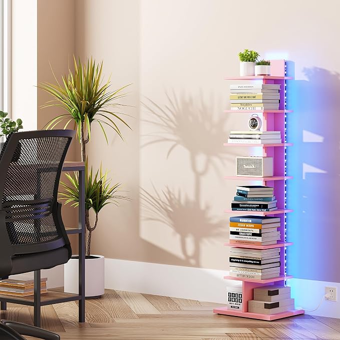 TUTOTAK Narrow Bookshelf, 8-Tier Bookcase - Image 3