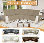 HDCAXKJ 100% Waterproof Reclining Sectional Couch Covers L Shape Recliner Sofa - Image 5