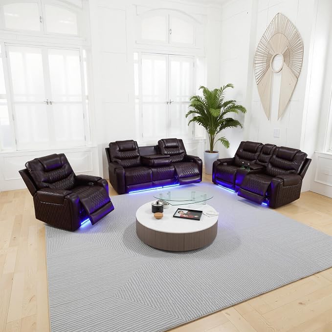 Leather Power Recliner Sofa Set by PonlivingFurniture
