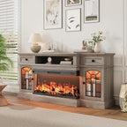 QUW 70" Farmhouse Fireplace TV Stand - Image 6