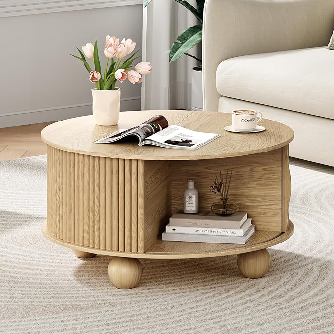 SULIVES Round Coffee Table - Image 5