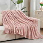 NEWCOSPLAY Fleece Ribbed Cozy Queen Blanket - Image 9