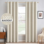 MIULEE 100% Blackout Linen Curtains by MIULEE