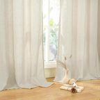 YoungsTex Beige Linen Curtains 84 Inches Length 2 Panels - Image 7