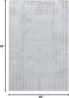 nuLOOM Jeni Silver Checkered Washable Area Rug - Image 2