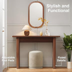 AVZEAR Mid Century Narrow Entryway Console Table, 43.3" Fluted Wood Couch Table - Image 6