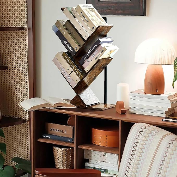 5 Tier Tree Bookshelf Floating Book Shelves - Image 8