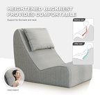 Giant Bean Bag Chair for Adults, Corduroy Chaise Lounge - Image 5