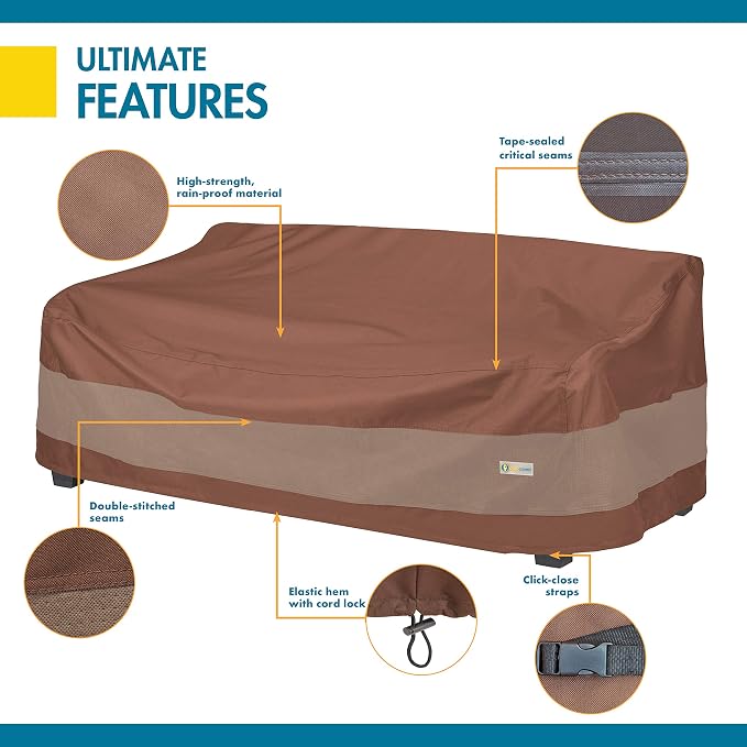 DUCKCOVERS Ultimate Waterproof 104 Inch Patio Sofa Cover, Patio Furniture Covers - Image 5