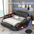 King Size Smart Multifunctional Bed Frame, Platform Bed - Image 4