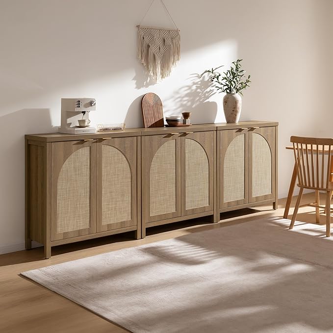 SICOTAS 68" W Rattan Sideboard Buffet Cabinet - Image 7