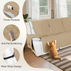 HDCAXKJ 100% Waterproof Reclining Sectional Couch Covers L Shape Recliner Sofa - Image 5