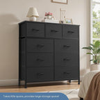 DUMOS 9 Drawer Dresser for Bedroom, Fabric Storage Organizer - Image 7