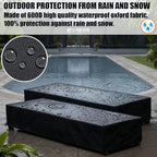 Waterproof Patio Lounge Chair Cover 2 Pack Outdoor Chaise Lounge Covers 600D - Image 6