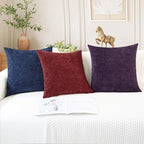 CaliTime Decorative Couch Throw Pillow Covers 16 X 16 Inches Plum Purple | Pack - Image 5