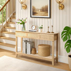 Karl home Console Table, Rattan Entryway Table - Image 5