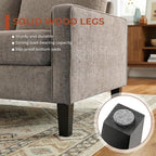 TLSUNNY Mid-Century Accent Chair, Modern Upholstered Chenille Armchair & Padded - Image 5