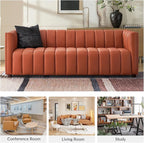 HULALA HOME 83" Genuine Leather Sofa - Image 4